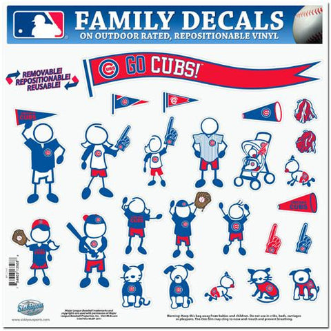 Chicago Cubs MLB Family Car Decal Set (Large)