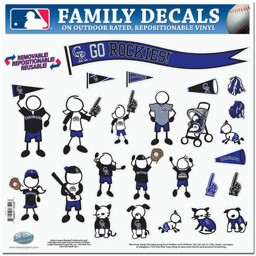 Colorado Rockies MLB Family Car Decal Set (Large)