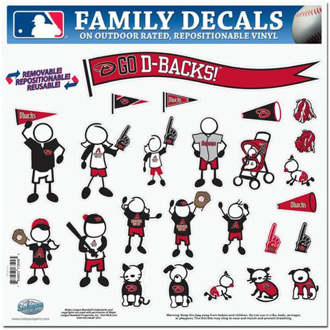 Arizona Diamondbacks MLB Family Car Decal Set (Large)
