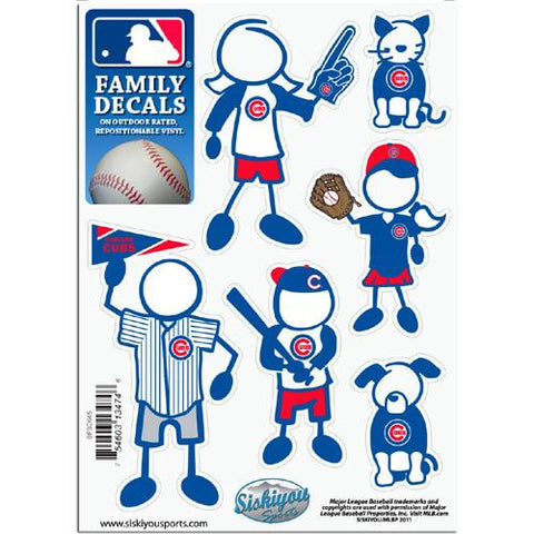 Chicago Cubs MLB Family Car Decal Set (Small)