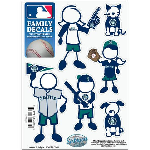 Seattle Mariners MLB Family Car Decal Set (Small)
