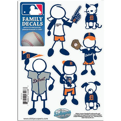 Detroit Tigers MLB Family Car Decal Set (Small)