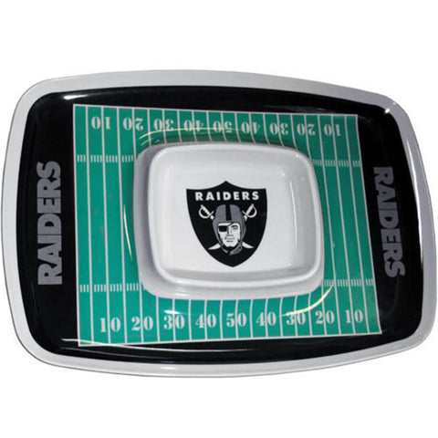 Oakland Raiders NFL Chip & Dip Tray