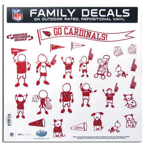 Arizona Cardinals NFL Family Car Decal Set (Large)