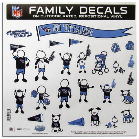 Tennessee Titans NFL Family Car Decal Set (Large)