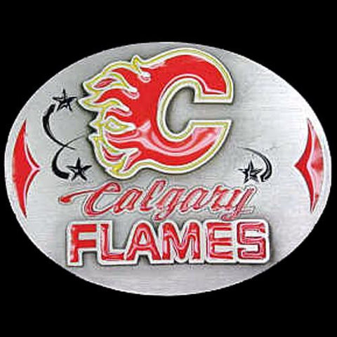 Calgary Flames NHL Enameled Belt Buckle