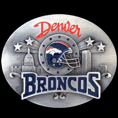 Denver Broncos NFL Enameled Belt Buckle
