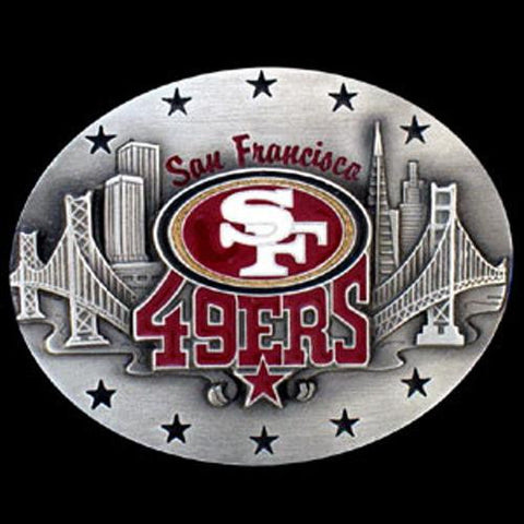 San Francisco 49ers NFL Enameled Belt Buckle