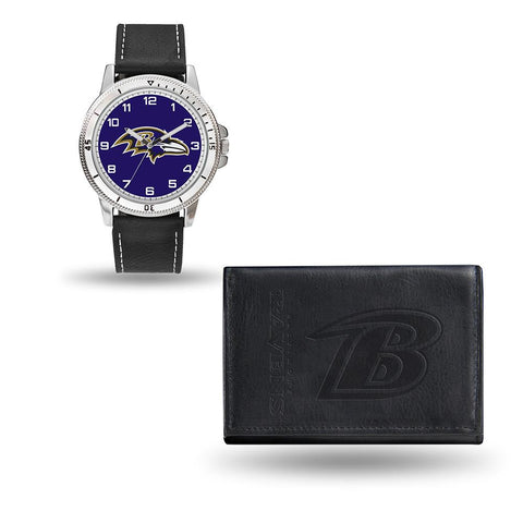 Baltimore Ravens NFL Watch and Wallet Set (Chicago Watch)