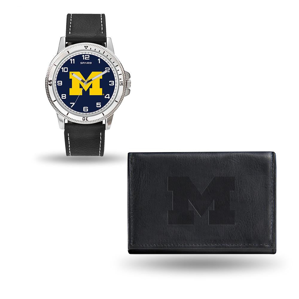 Michigan Wolverines NCAA Watch and Wallet Set (Chicago Watch)