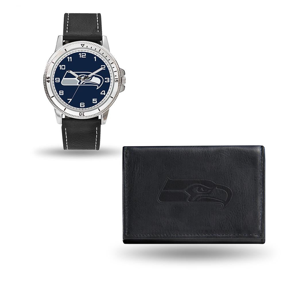 Seattle Seahawks NFL Watch and Wallet Set (Chicago Watch)