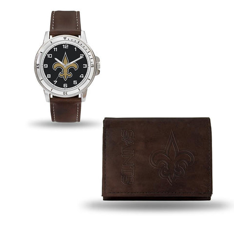 New Orleans Saints NFL Watch and Wallet Set (Niles Watch)