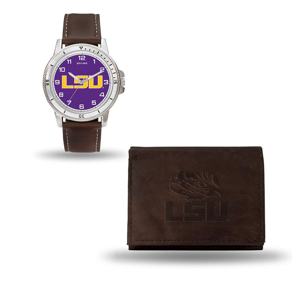 LSU Tigers NCAA Watch and Wallet Set (Niles Watch)