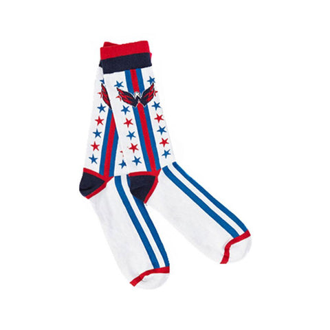 Washington Capitals NHL Stylish White Socks (1 Pair) (M-L)