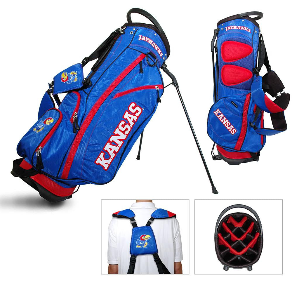 Kansas Jayhawks NCAA Stand Bag - 14 way (Fairway)