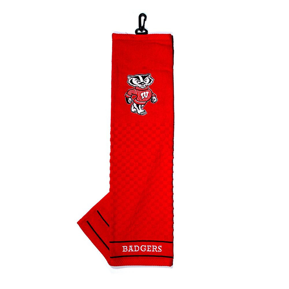 Wisconsin Badgers NCAA Embroidered Tri-Fold Towel