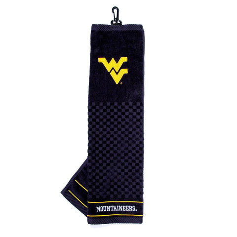 West Virginia Mountaineers NCAA Embroidered Tri-Fold Towel