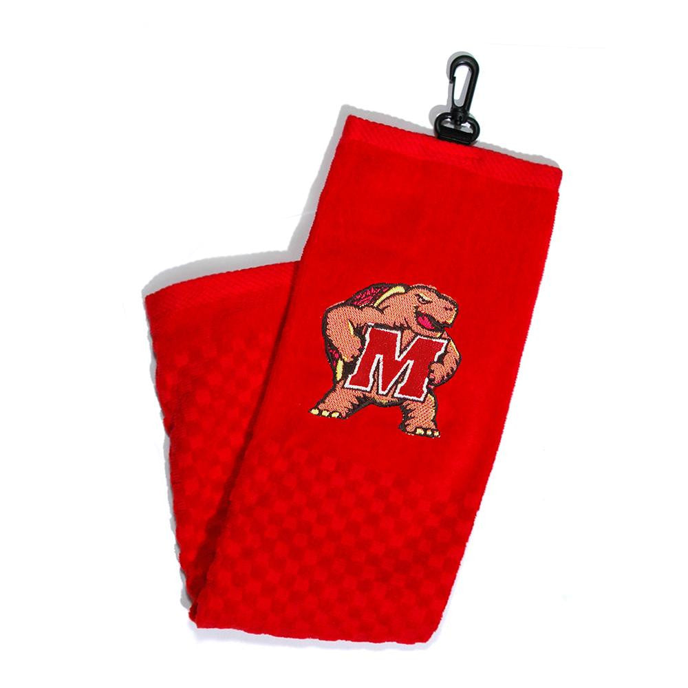 Maryland Terps NCAA Embroidered Tri-Fold Towel