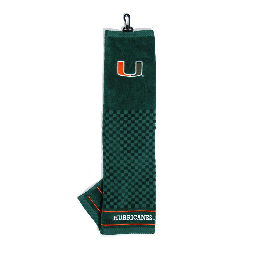 Miami Hurricanes NCAA Embroidered Tri-Fold Towel