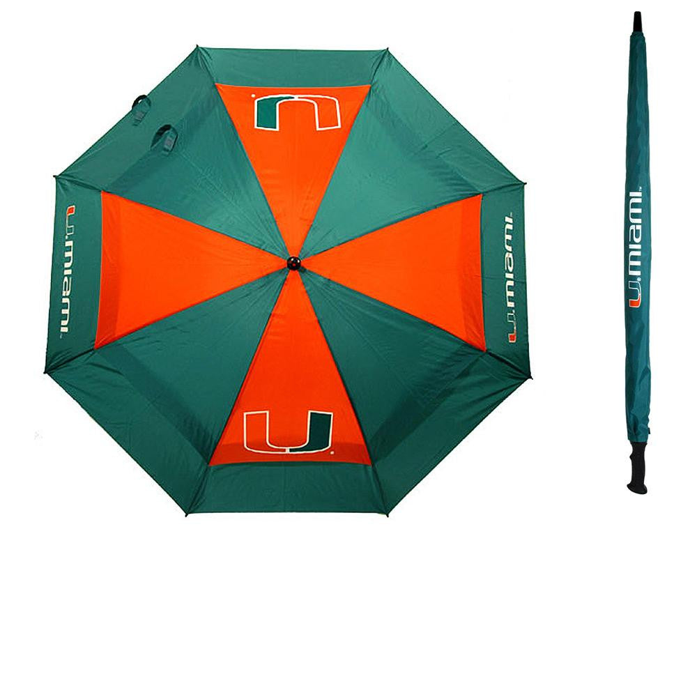 Miami Hurricanes NCAA 62 inch Double Canopy Umbrella