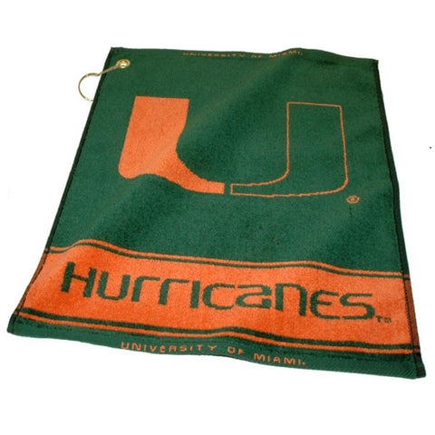 Miami Hurricanes NCAA Woven Golf Towel