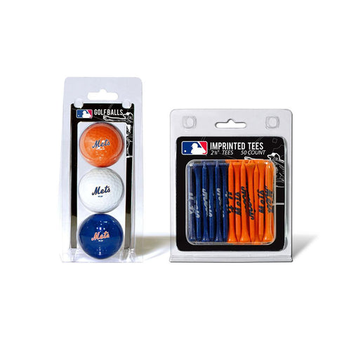 New York Mets MLB 3 Ball Pack and 50 Tee Pack