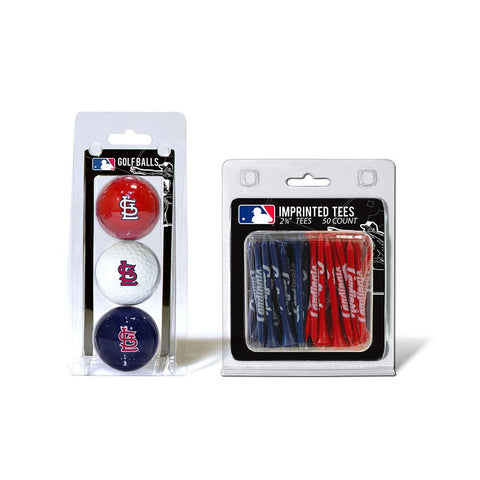 St. Louis Cardinals MLB 3 Ball Pack and 50 Tee Pack