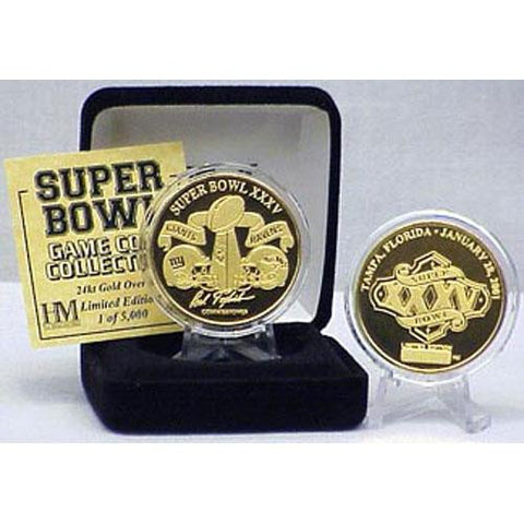 24kt Gold Super Bowl XXXV flip coin