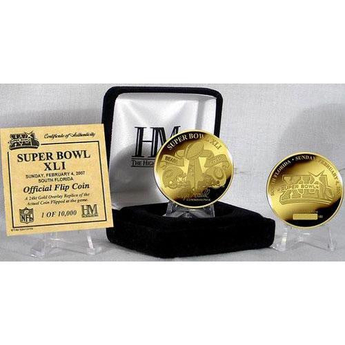 24kt Gold Super Bowl XLI flip coin