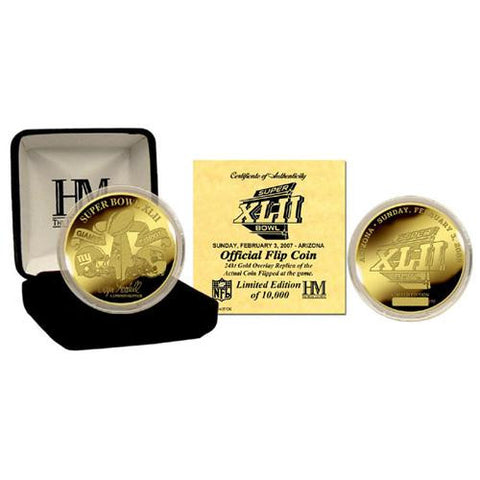 Super Bowl XLII 24kt Gold Flip Coin