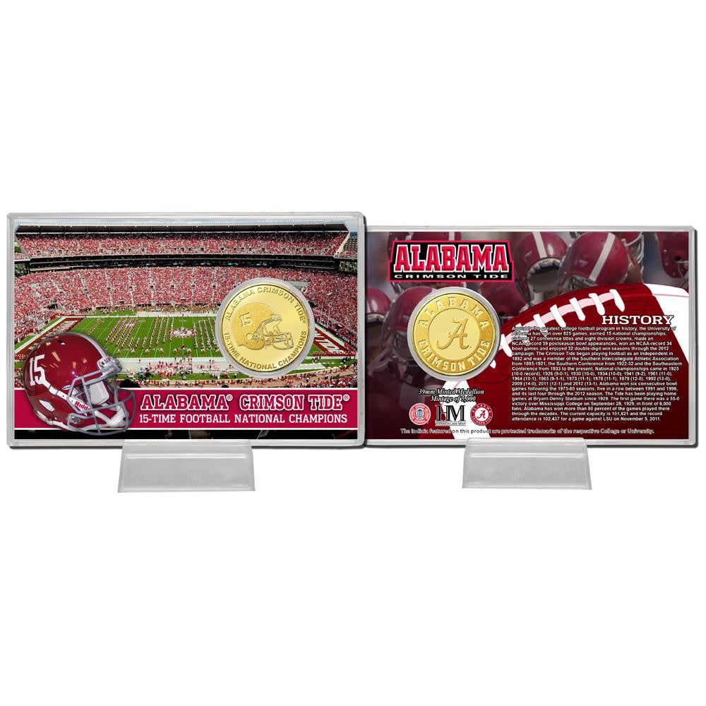University of Alabama in15-Time National Championsin Bronze Coin Card