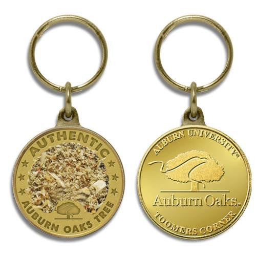 Auburn Oaks Authentic Oaks Bronze Coin Keychain