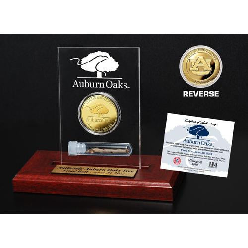 Auburn OaksAuthentic Oak Gold Coin Etched Acrylic Desk Top Coin Etched Acrylic