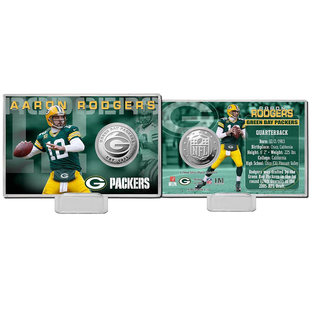Aaron Rodgers Silver Coin Card