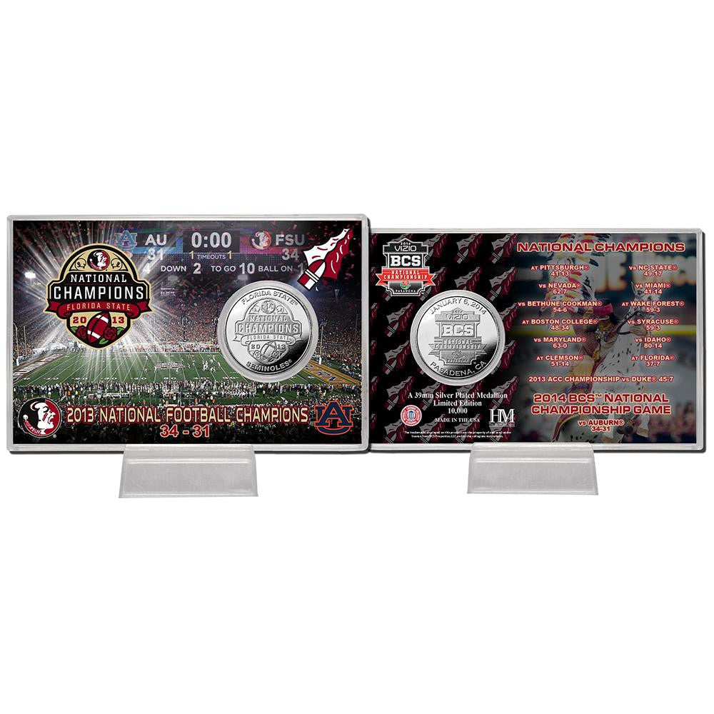 Florida State 2014 BCS National Champions Silver Coin Card