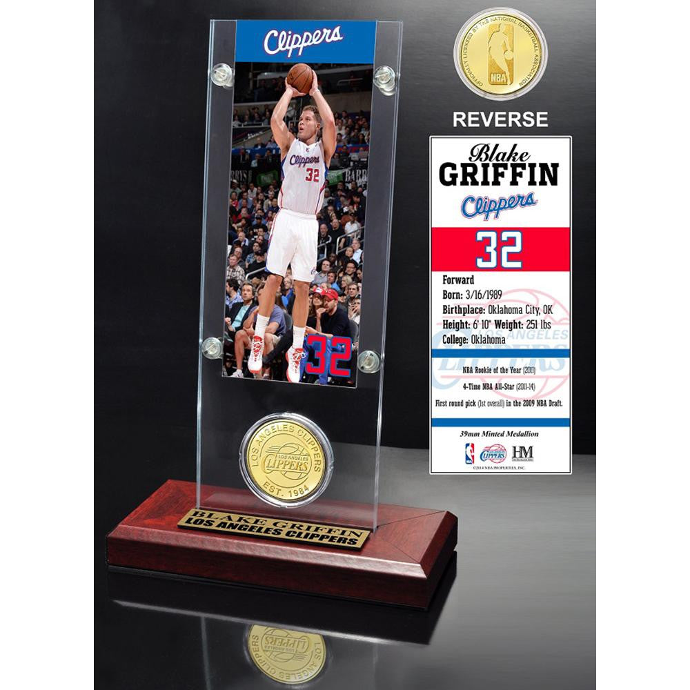 Blake Griffin Ticket & Bronze Coin Acrylic Desk Top