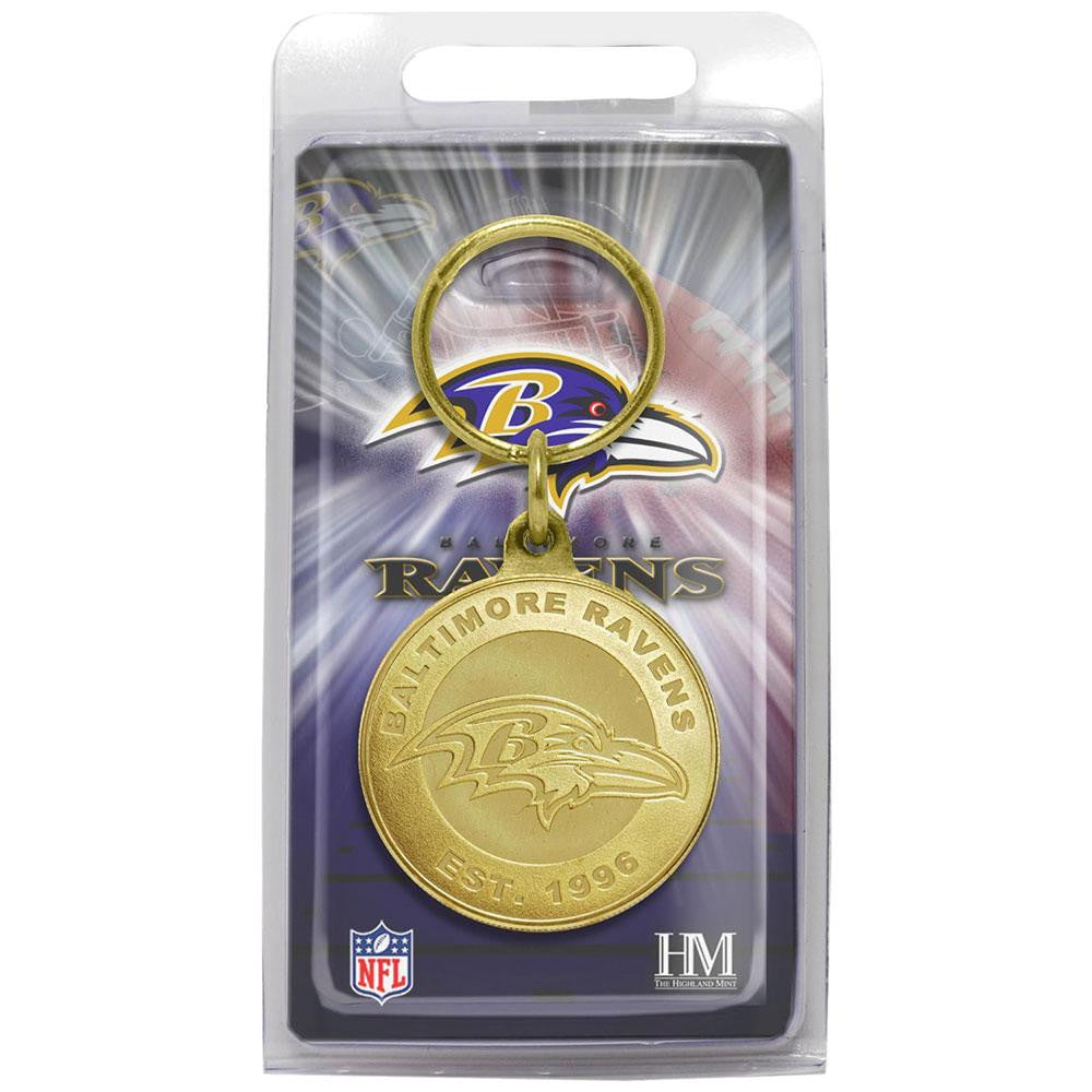 Baltimore Ravens Bronze Bullion Keychain