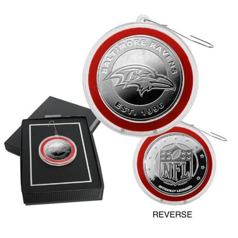 Baltimore Ravens Silver Coin Ornament