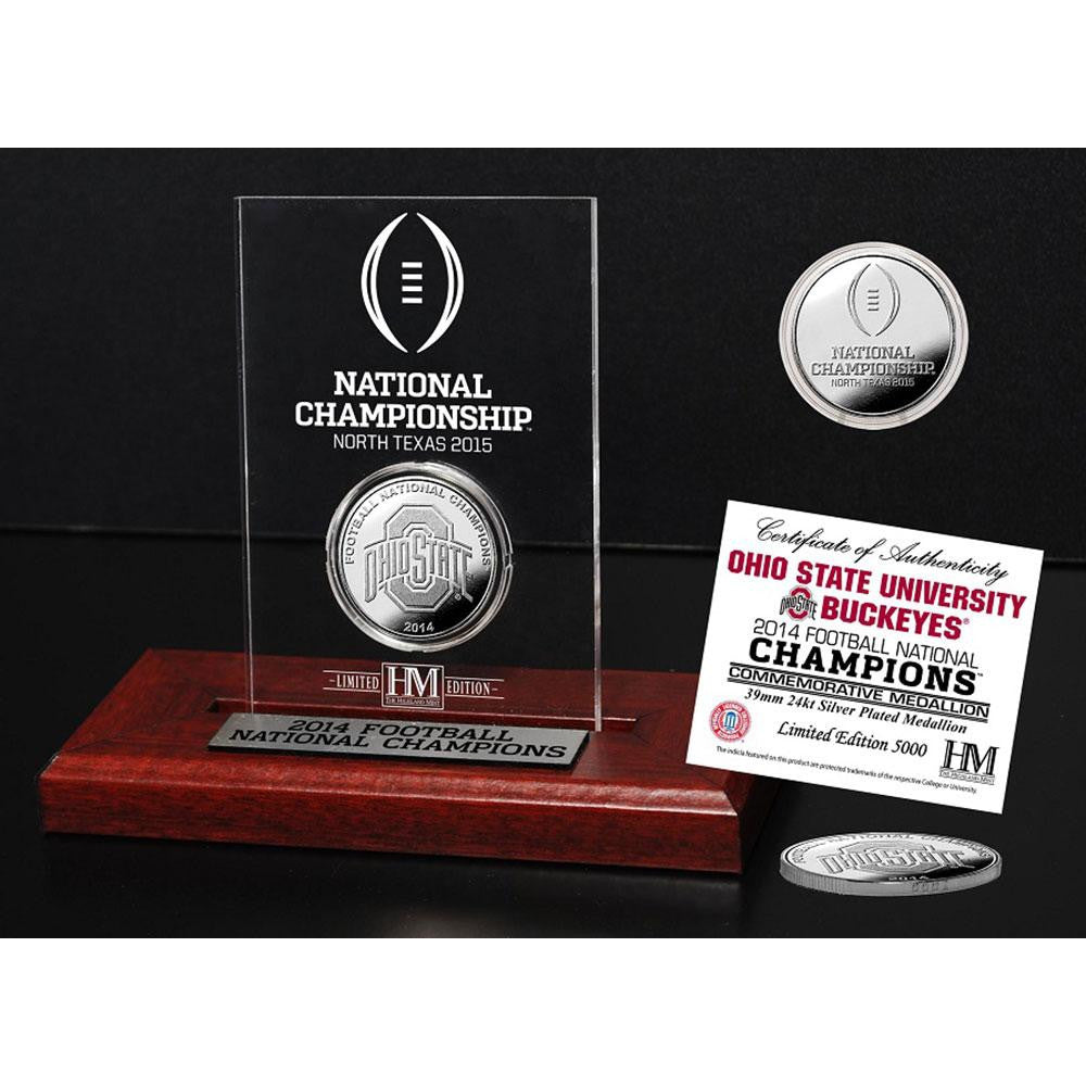 Ohio State 2014 College Football National Champions Silver Coin Etched Acrylic