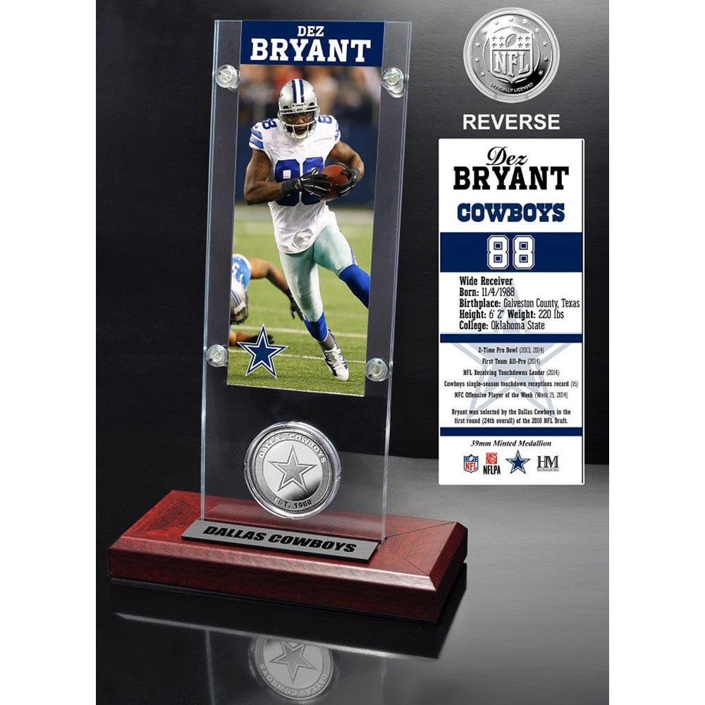 Dez Bryant Ticket & Minted Coin Acrylic Desk Top