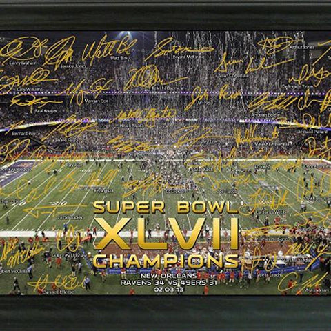 Baltimore Ravens Super Bowl XLVII Champions Celebration Signature Gridiron