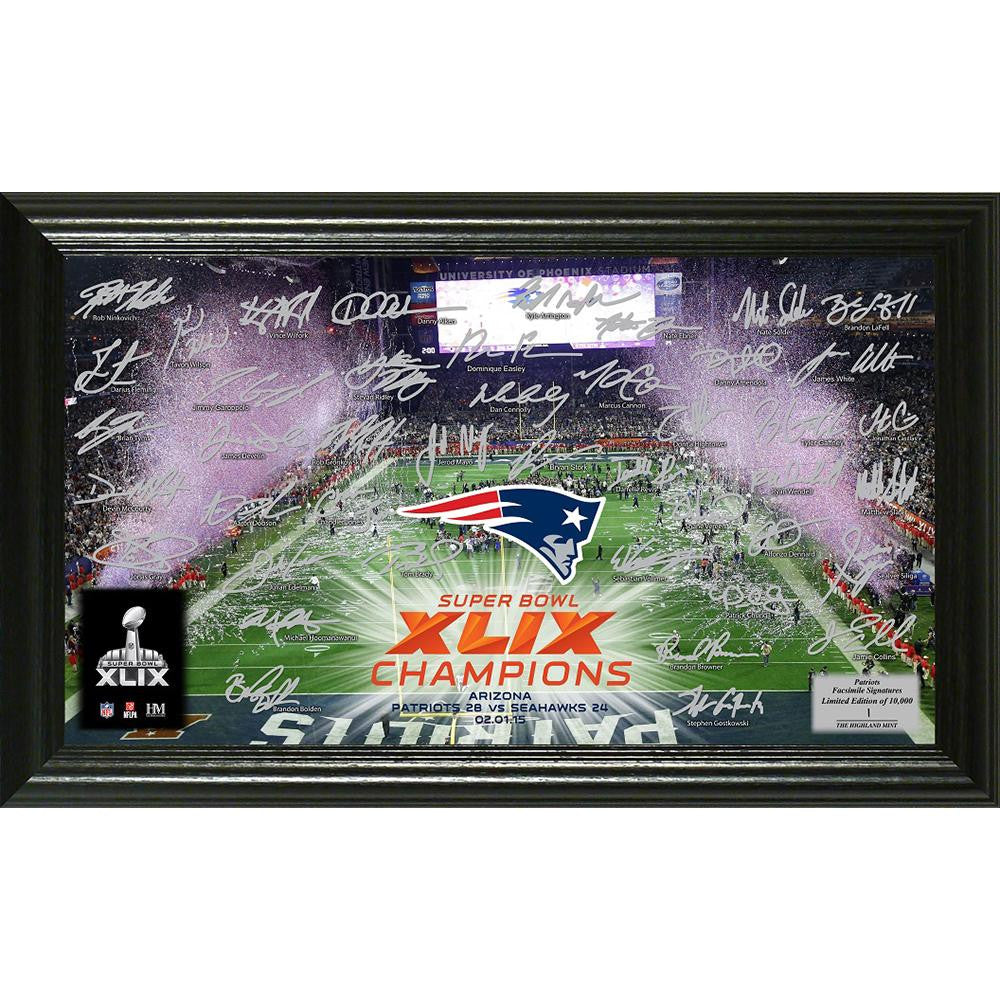 New England Patriots Super Bowl XLIX Champions Celebration Signature Photo