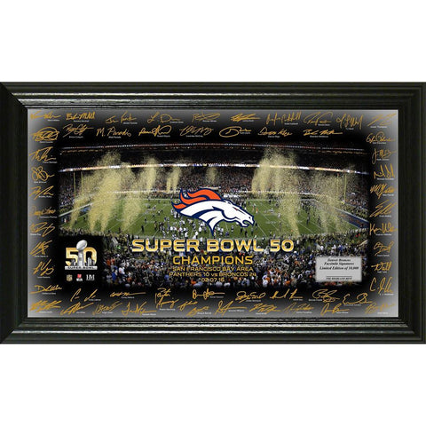 Denver Broncos Super Bowl 50 Champions Celebration Signature Grid