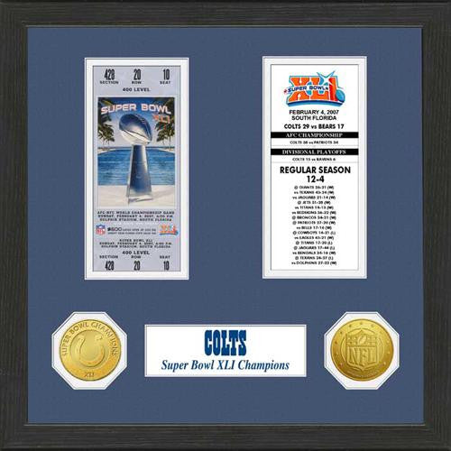 Indianapolis Colts  SB Championship Ticket Collection