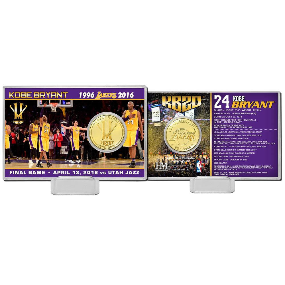 Kobe Bryant Final Season Bronze Coin Card