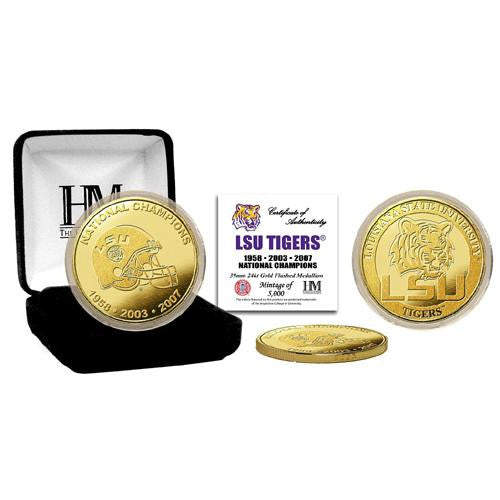 LSU 3-Time National Champs Gold Coin