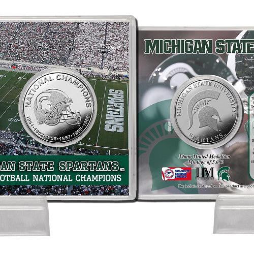 Michigan State University in6-Time National Championsin Minted Coin Card