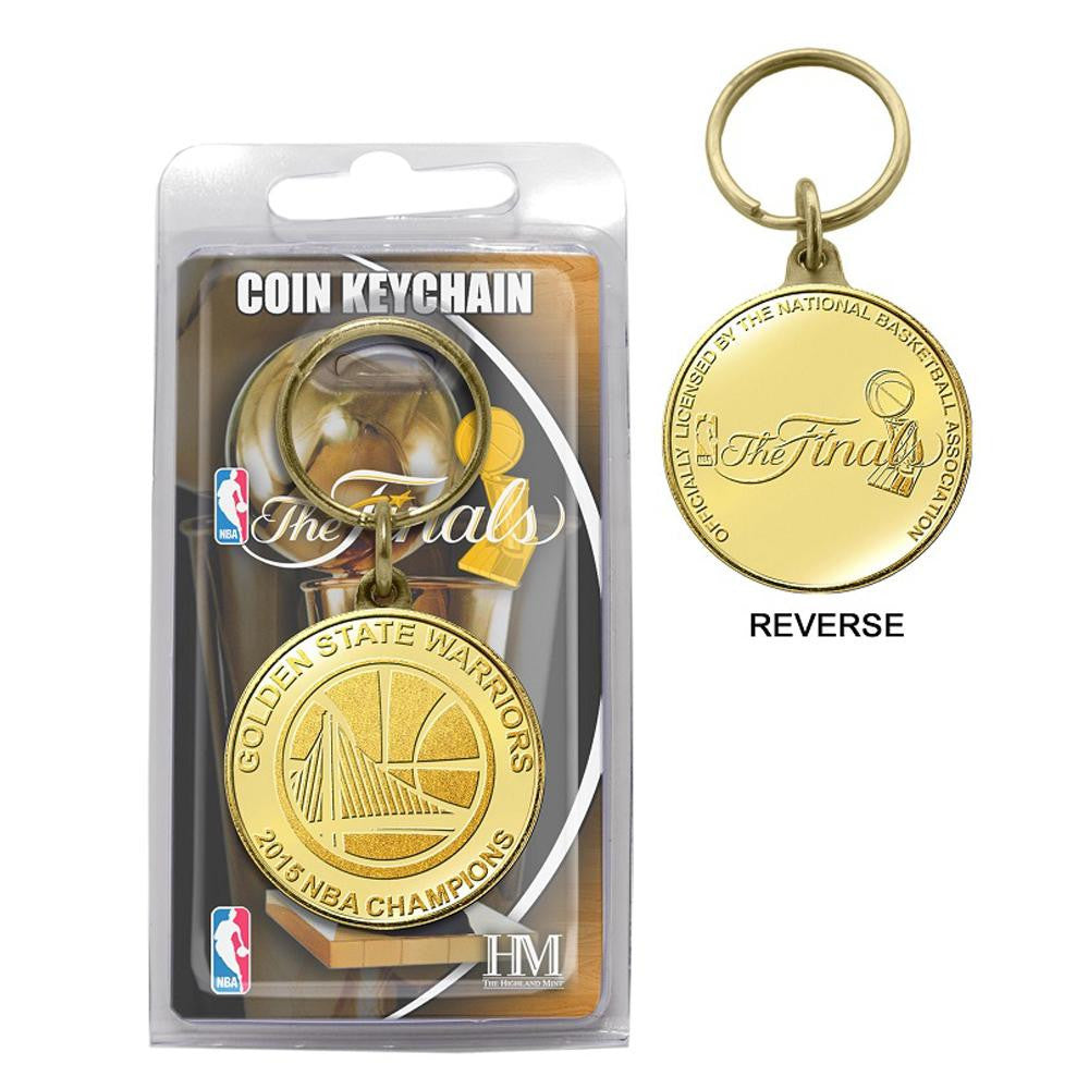 Golden State Warriors 2015 NBA Finals Champions Bronze Coin Keychain