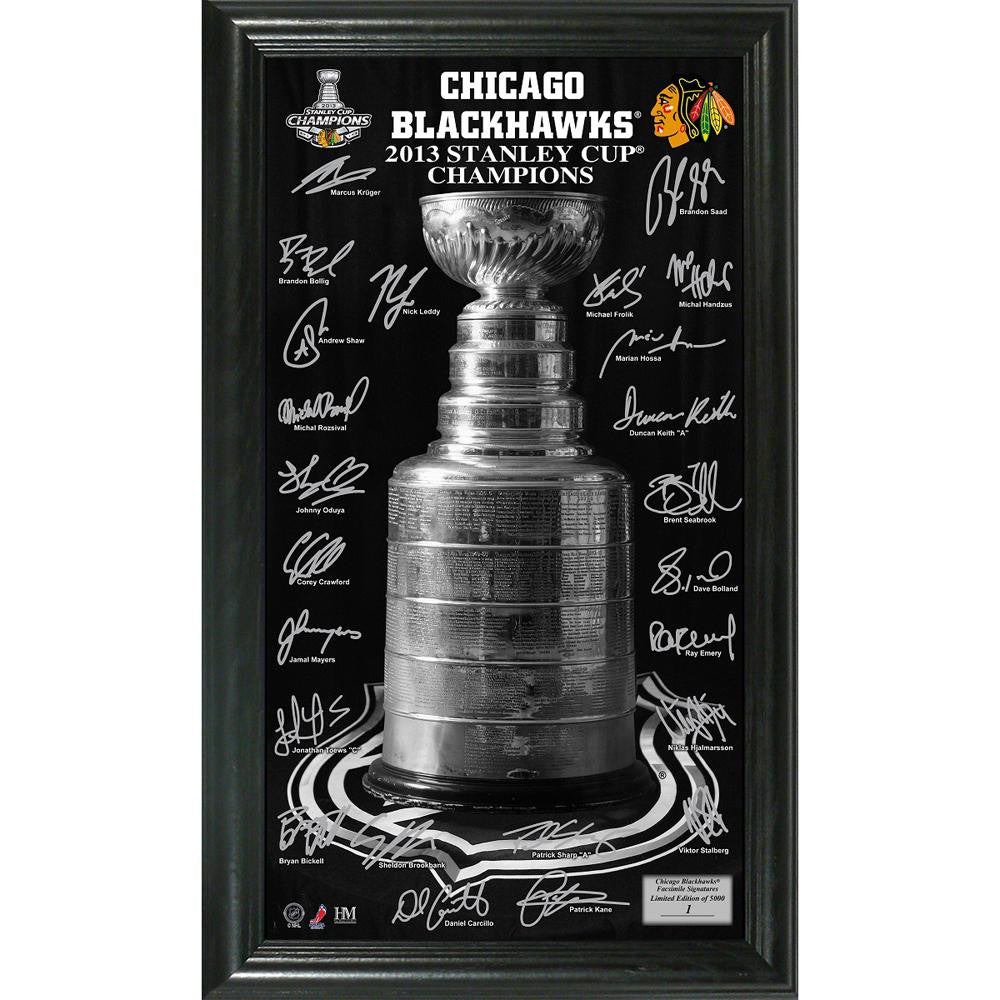 Chicago Blackhawks 2013 Stanley Cup Champions Signature Pano