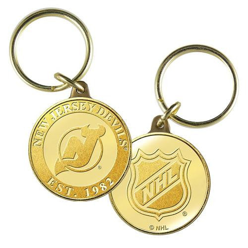 New Jersey Devils NHL New Jersey Devils Bronze Coin Keychain